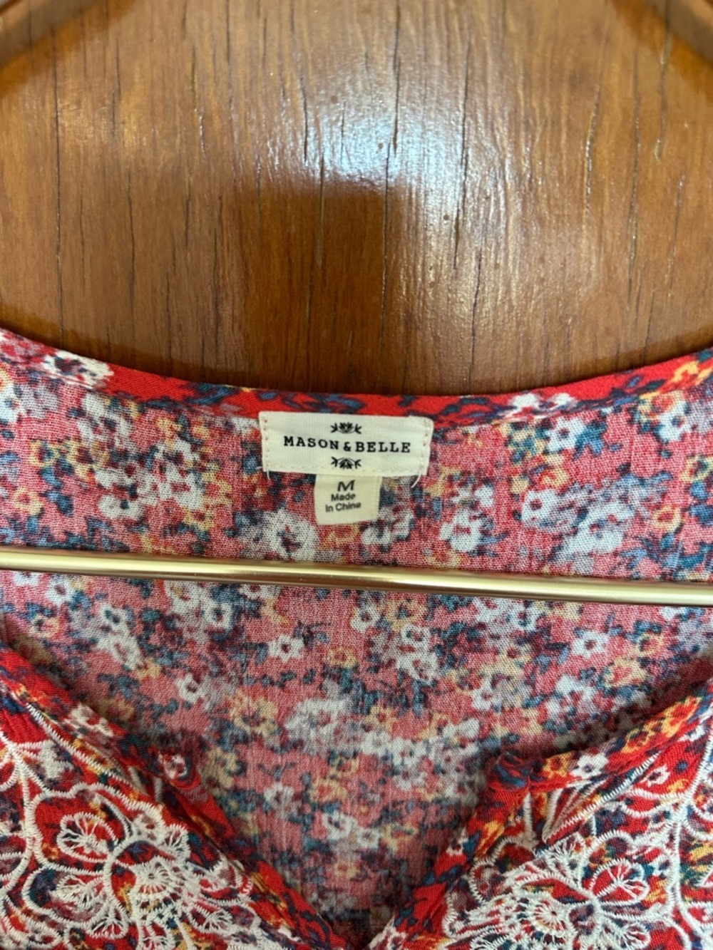Mason & Belle Women’s Feminine Boho Floral Embroidered Lace Hem Tank Top Size M - Picture 3 of 6